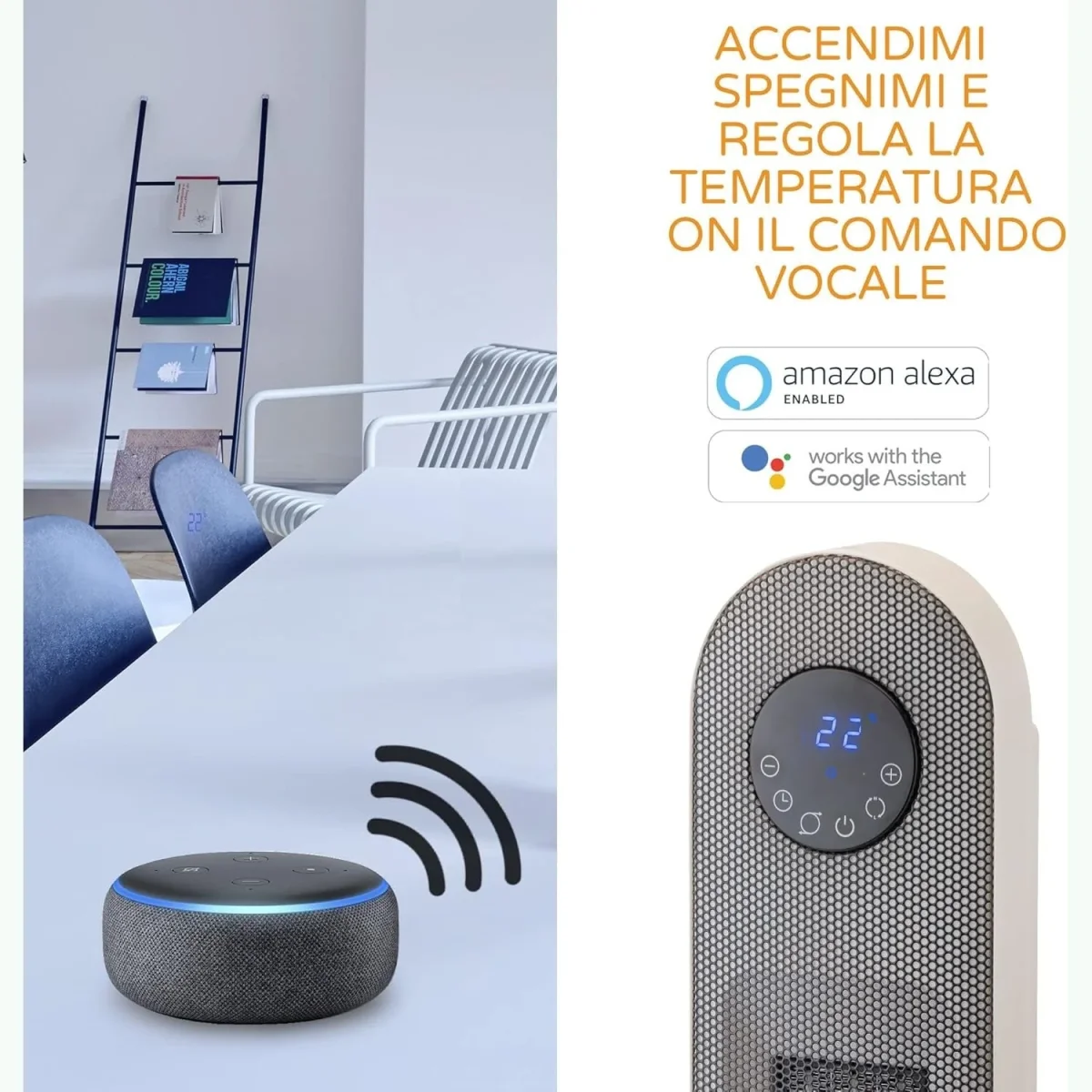 Bimar Termoventilatore Wi-Fi AMA10 Ceramica a Colonna Basso Consumo - immagine 3