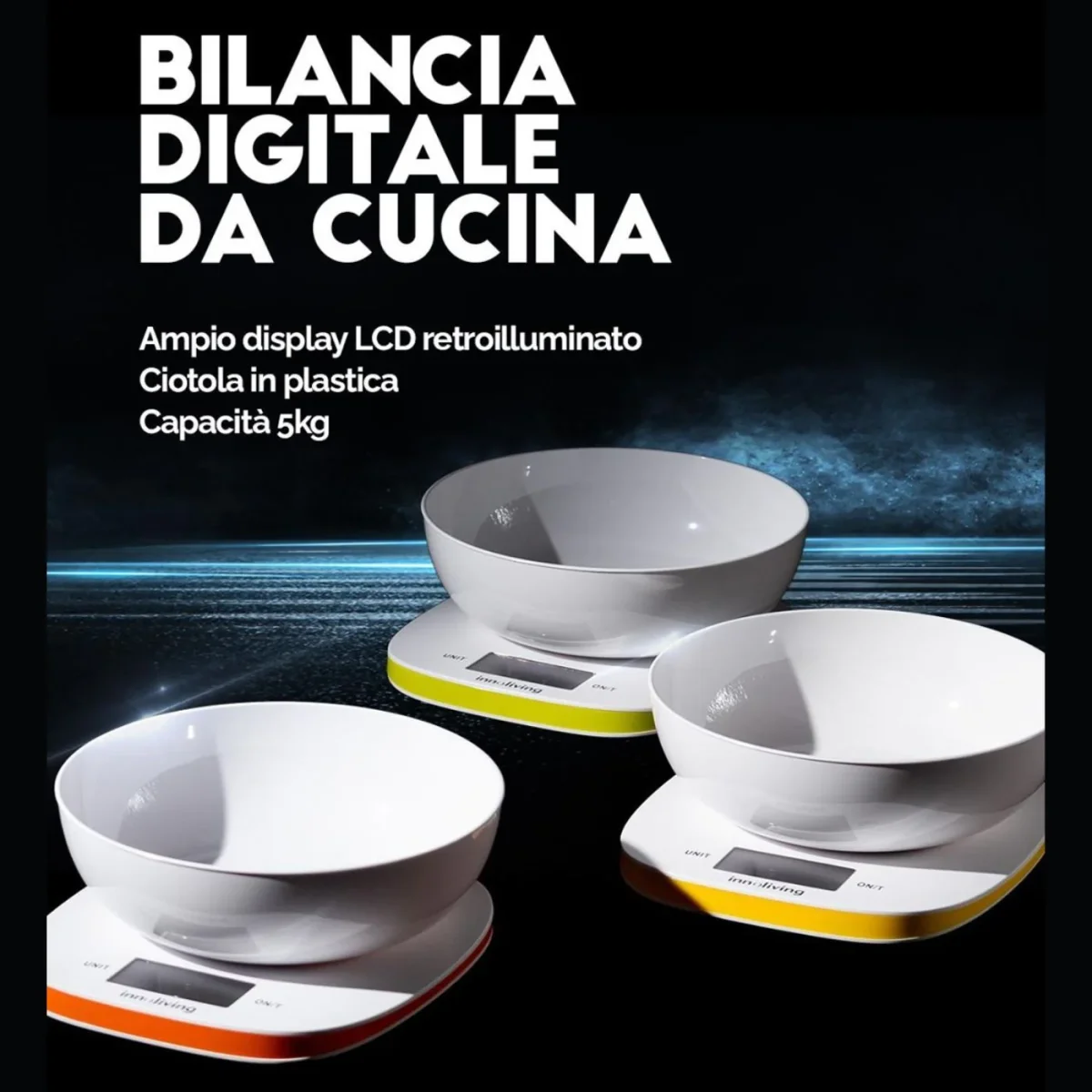 Innoliving Bilancia da Cucina Digitale in Plastica INN-132 - immagine 3